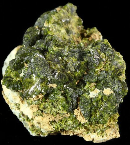 Green Epidote Crystal Cluster - Morocco #49413